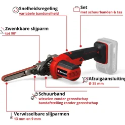 Einhell 18V bandschuurmachine / powerfile TE-BF 18 LI (zonder accu)