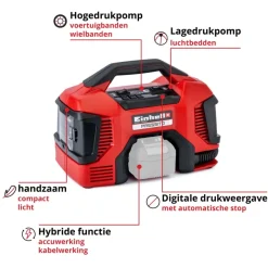 Einhell 18V compressor 6-in-1 Pressito Hybrid (zonder accu)