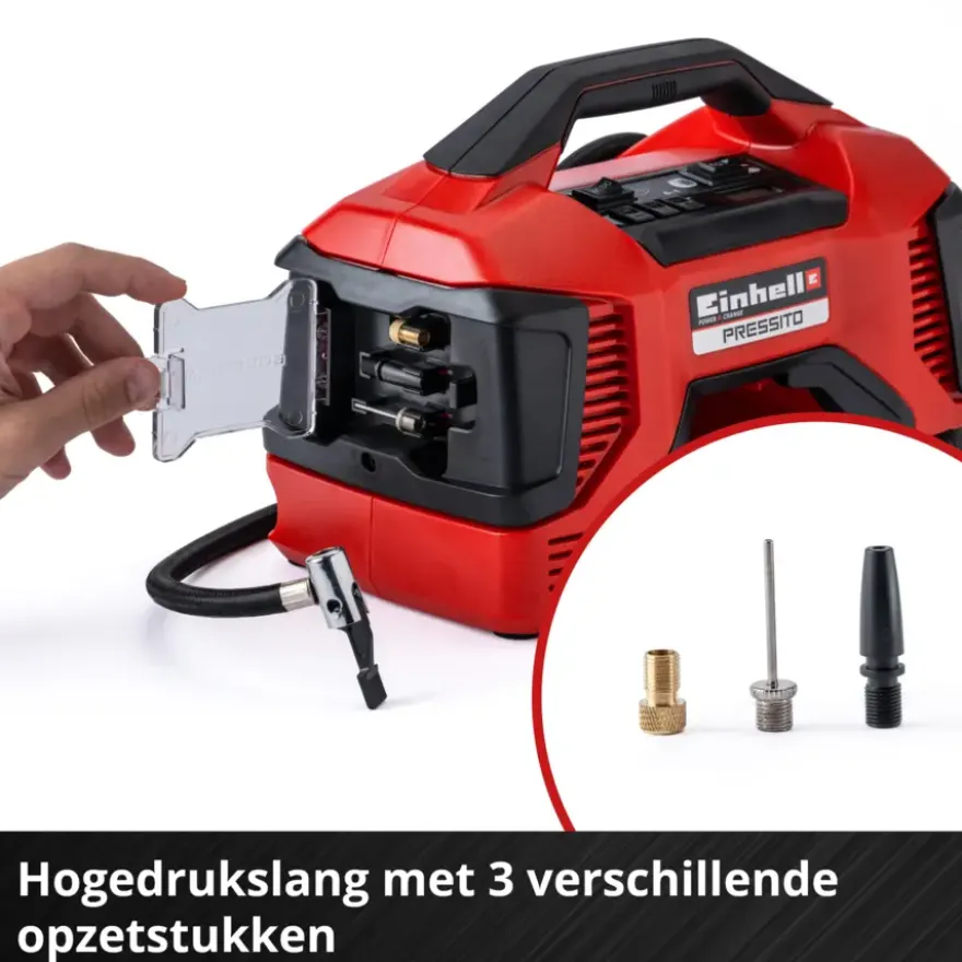 Einhell 18V compressor 6-in-1 Pressito Hybrid (zonder accu)