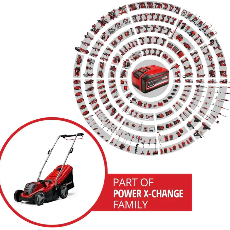 Einhell 18V grasmaaier GE-CM 18/33 Li Kit (incl. 4.0Ah accu en oplader)