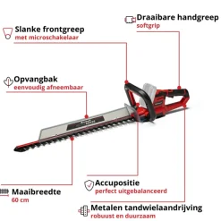 Einhell 18V heggenschaar GE-CH 18/60 Li (zonder accu)
