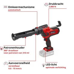 Einhell 18V kitpistool TE-SG 18/10 LI (zonder accu)