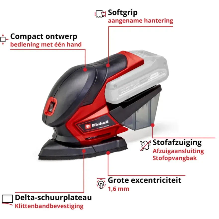 Einhell 18V multischuurmachine TE-OS 18/150 LI (zonder accu)