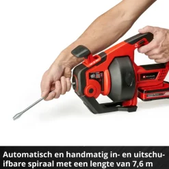 Einhell 18V rioolontstopper TE-DA 18/760 Li Solo (zonder accu)