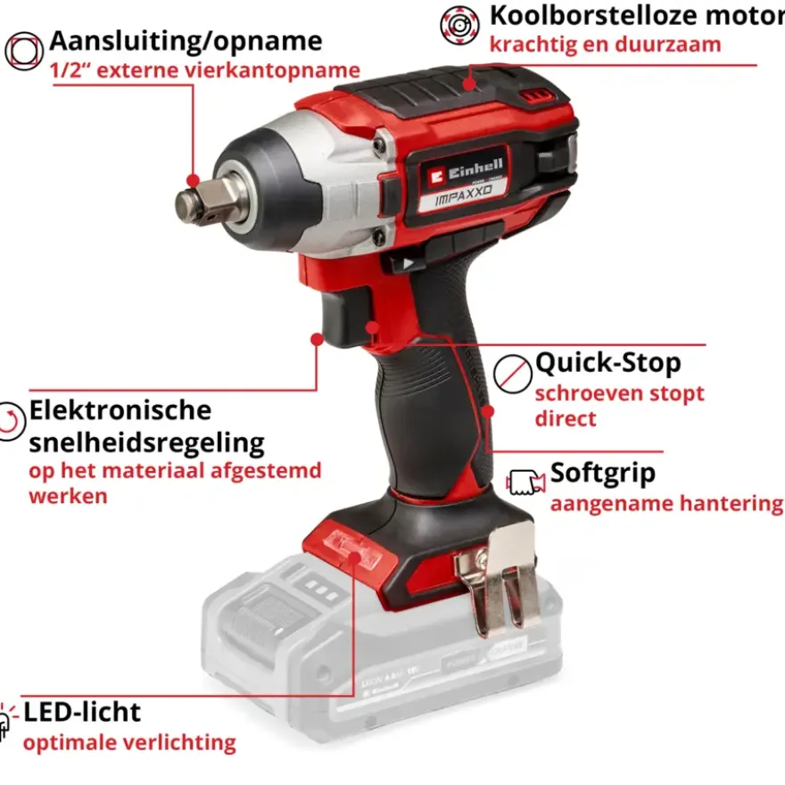 Einhell 18V slagschroevendraaier Impaxxo 18/230 (zonder accu)