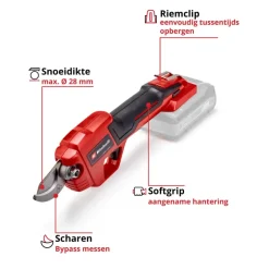 Einhell 18V snoeischaar GE-LS 18 Li (zonder accu)