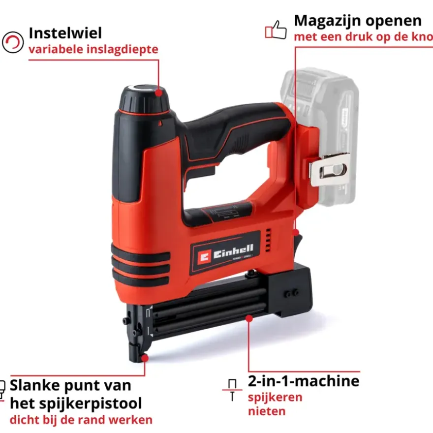 Einhell 18V tacker TE-CN 18 LI (zonder accu)