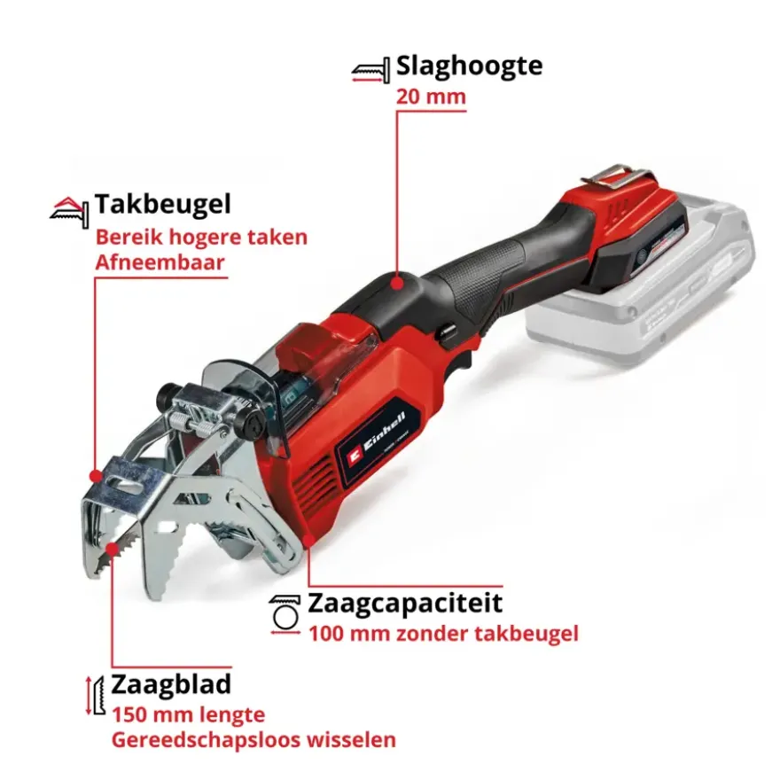Einhell 18V takkenzaag GE-GS 18/150 Li (zonder accu)
