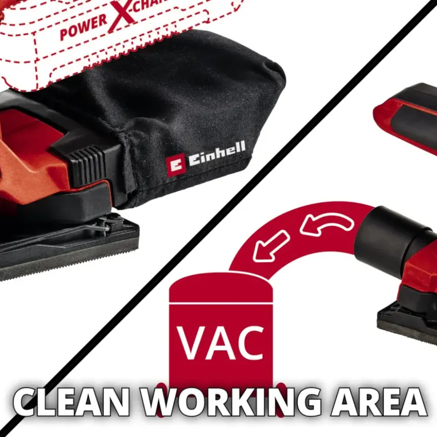 Einhell 18V vlakschuurmachine TC-OS 18/187 LI (zonder accu)