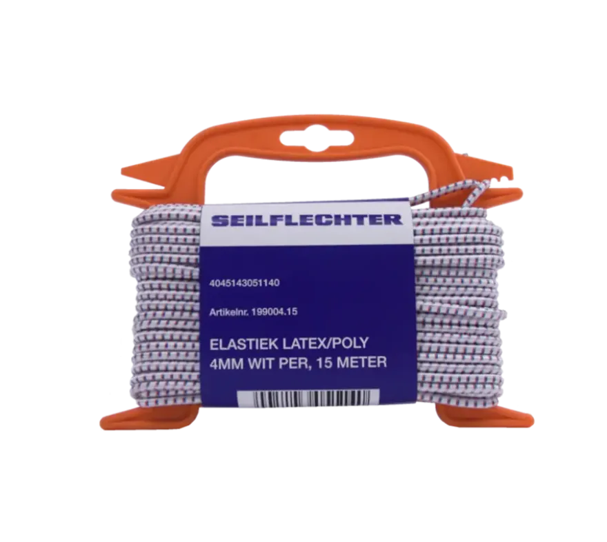 ELASTIEK LATEX/POLY 4MM WIT 15MTR