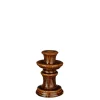 Elena kandelaar bruin - h14,5xd9cm