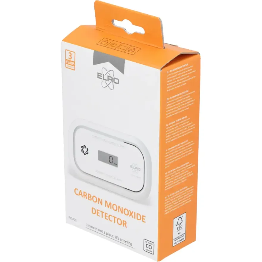 Elro FC5003 koolmonoxidemelder inclusief 2 jaar AA-batterij