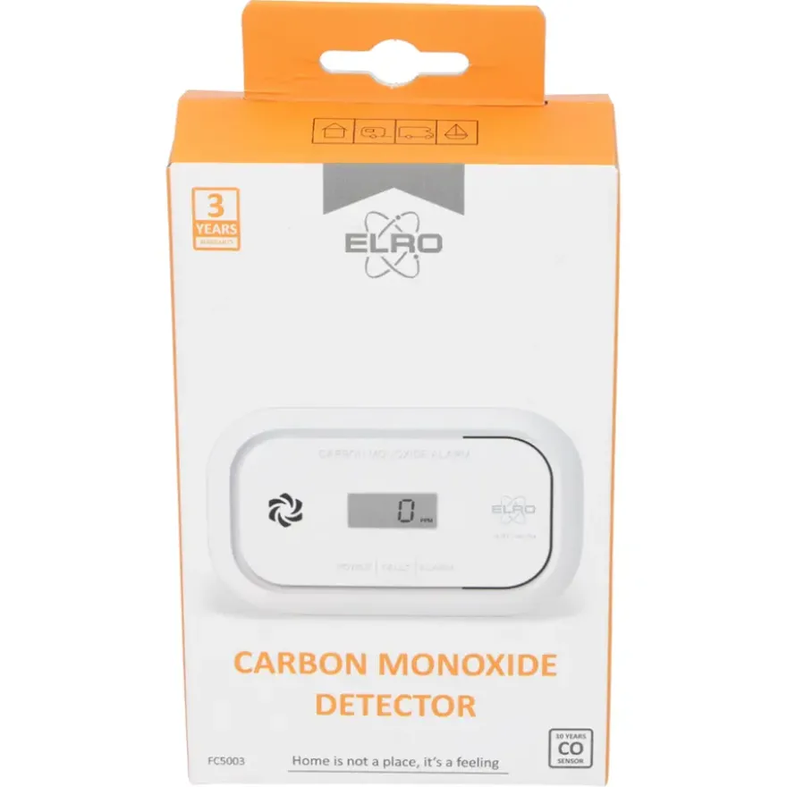 Elro FC5003 koolmonoxidemelder inclusief 2 jaar AA-batterij