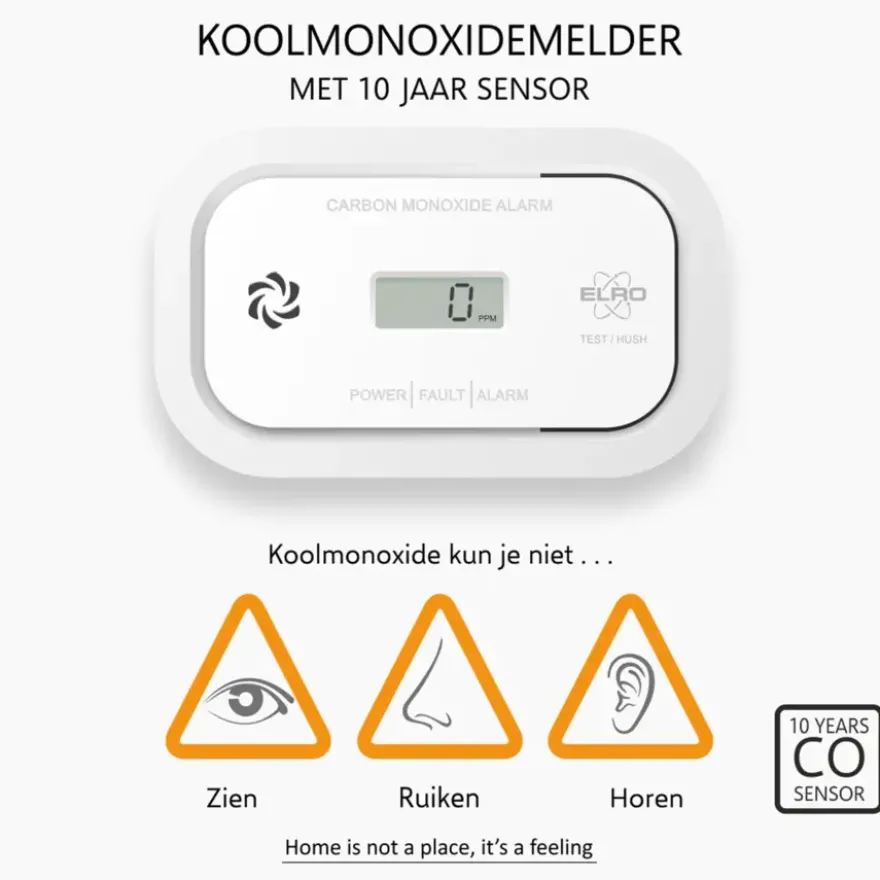 Elro FC5003 koolmonoxidemelder inclusief 2 jaar AA-batterij