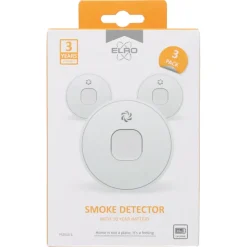 Elro FS2010-3 optische rookmelder inclusief 10 jaar lithium batterij TRIPLE-pack