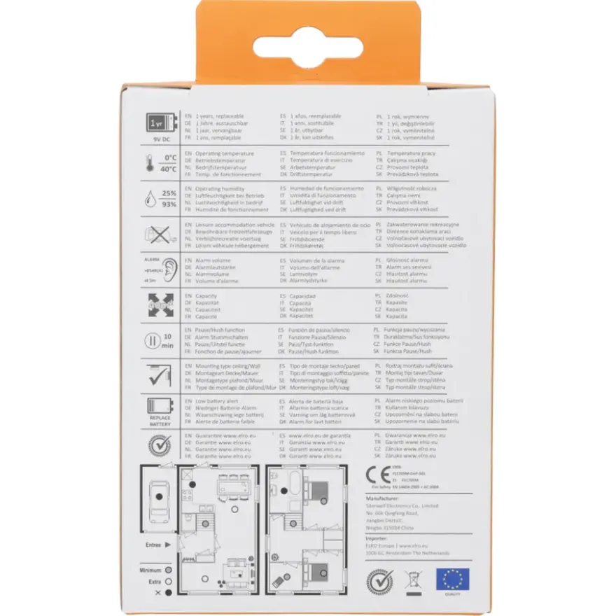 Elro FS1701 optische rookmelder inclusief lithium batterij