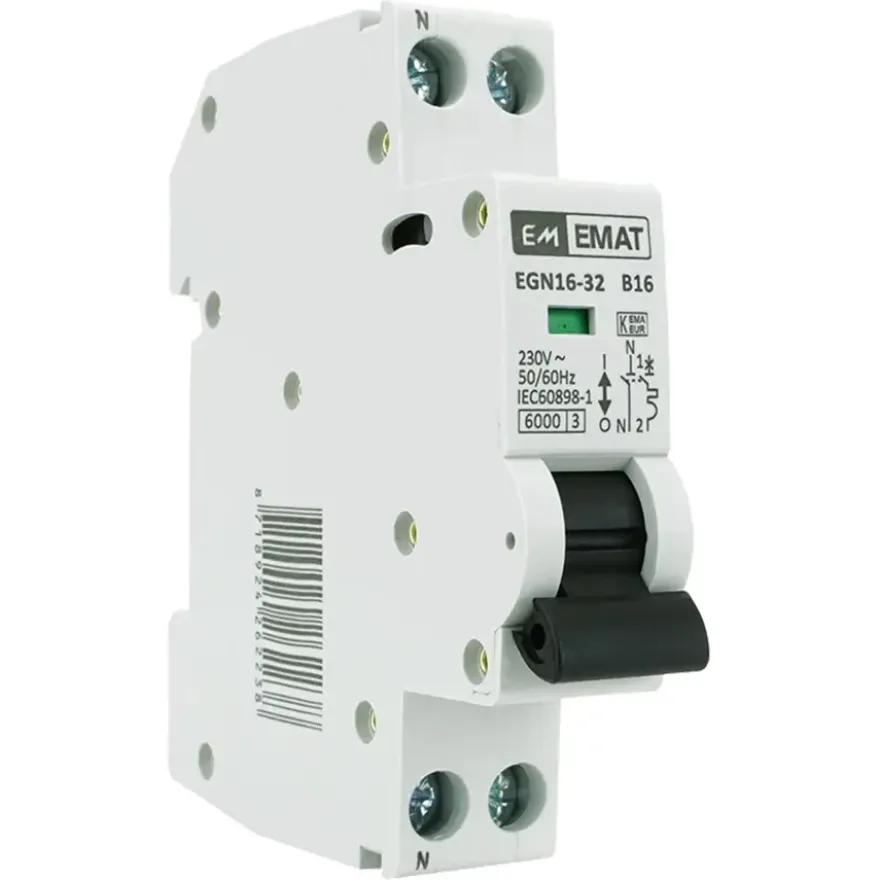 Emat Installatieautomaat 1P + N 16A B-karakteristiek