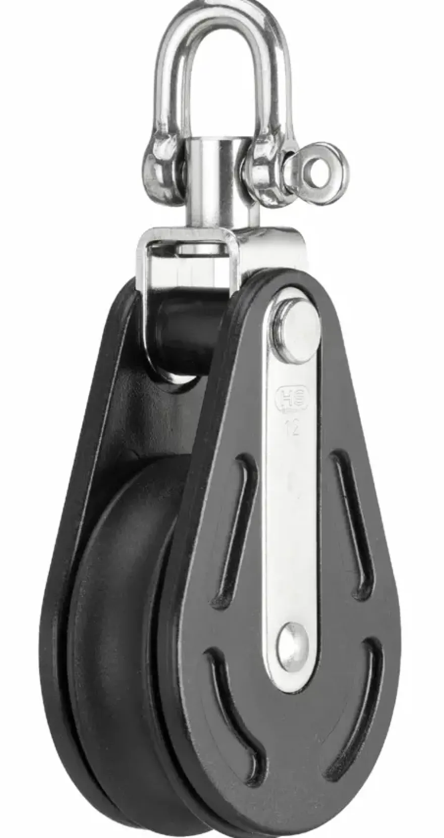 Enkelschijf Blok12Mm Swivel Glijl.