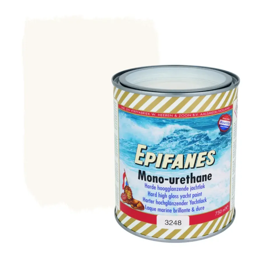 Epifanes mono-urethane jachtlak hoogglans nr. 3248 stark wit 750 ml