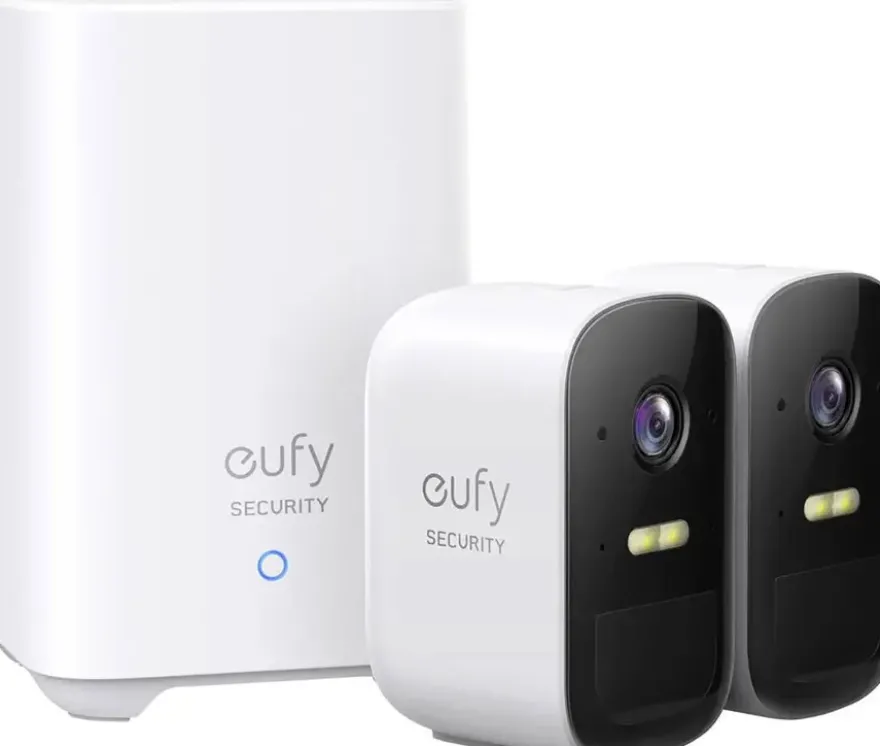 Eufy draadloze beveiligingsset inclusief Homebase 2 en 2 beveiligingscamera's Wit