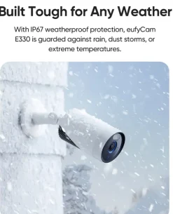 Eufy E330 Bundel 2 Beveiligingscamera voor buiten Wired Incl. Homebase 3