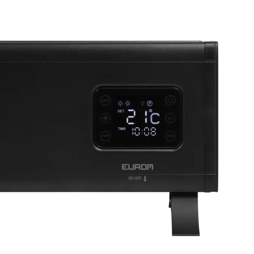 Eurom Alutherm Baseboard 2500 Zwart met WiFi