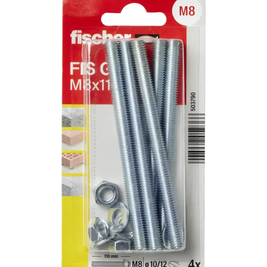 Fischer Chemisch anker Draadstang FIS GS M8x110mm 4 stuks