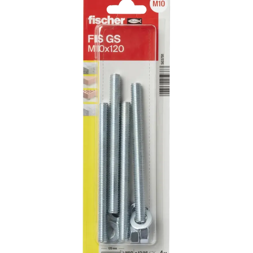 Fischer Chemisch anker Draadstang FIS GS M10x120mm 4 stuks