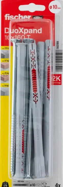 Fischer DuoXpand constructieplug 10x160 mm 4 stuks