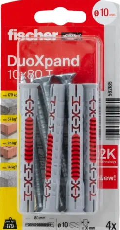Fischer DuoXpand constructieplug 10x80 mm 4 stuks
