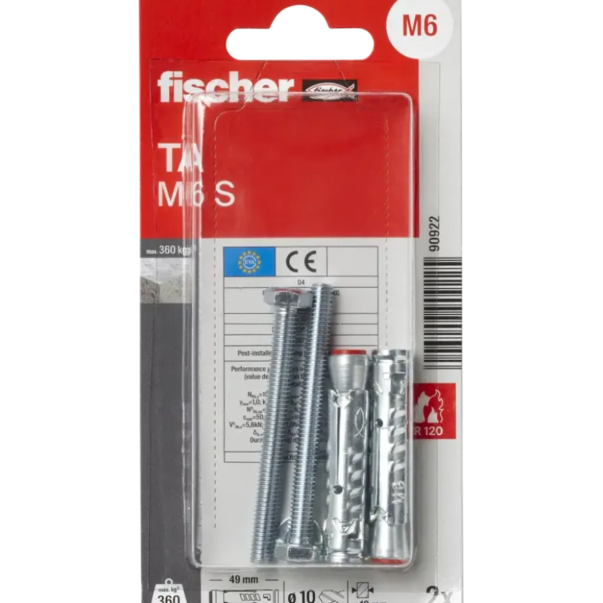 Fischer Hulsanker TA M6 10x49mm 2 stuks