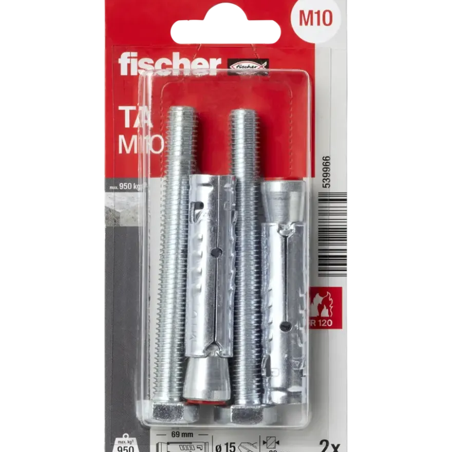 Fischer Hulsanker TA M10 15x69mm 2 stuks