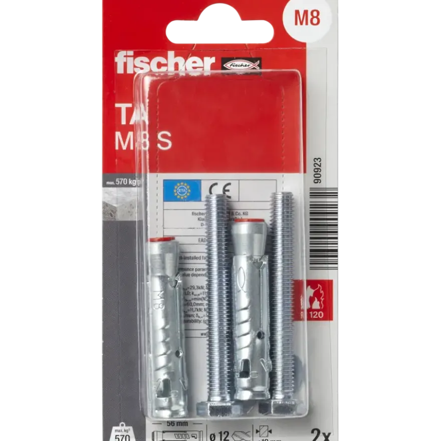 Fischer Hulsanker TA M8 12x56mm 2 stuks