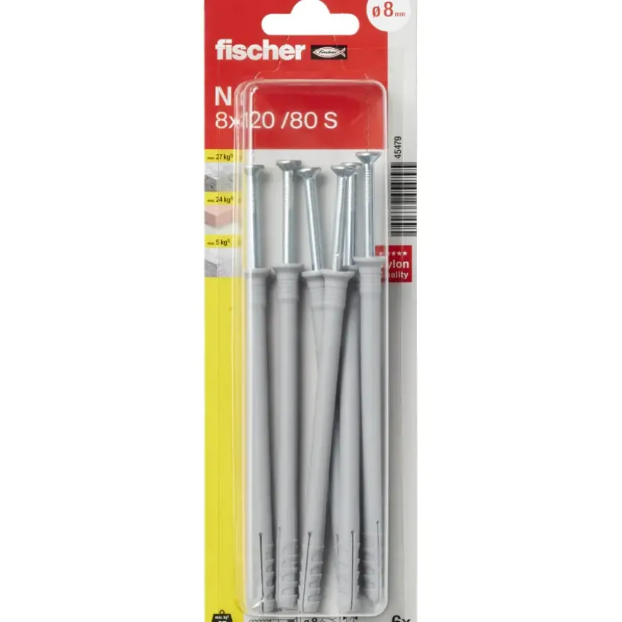 Fischer Slagplug 8x120mm 6 stuks