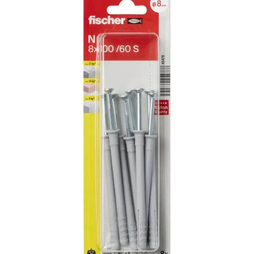 Fischer Slagplug 8x100mm 8 stuks