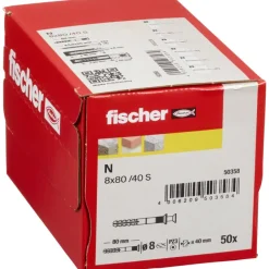 Fischer Slagplug 8x80mm 50 stuks