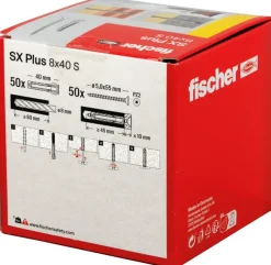 Fischer SX plus plug met schroef PZ2 8x40 mm 50 stuks