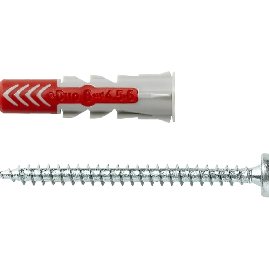 Fischer Universeelplug DuoPower 8x40mm met bolkopschroef 8 stuks