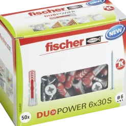 Fischer Universeelplug DuoPower 6x30mm met schroef 50 stuks