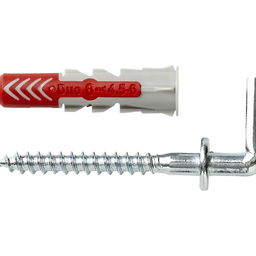 Fischer Universeelplug DuoPower 8x40mm met schroefduim 4 stuks