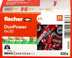 Fischer Universeelplug DuoPower 6x30mm 100 stuks