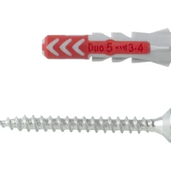 Fischer Universeelplug DuoPower 5x25mm met schroef 18 stuks