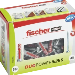 Fischer Universeelplug DuoPower 5x25mm met schroef 50 stuks