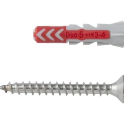 Fischer Universeelplug DuoPower 5x25mm met RVS schroef 8 stuks
