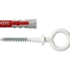 Fischer Universeelplug DuoPower 8x40mm met witte ooghaak 2 stuks