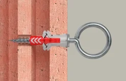 Fischer Universeelplug DuoPower 8x40mm met witte ooghaak 2 stuks