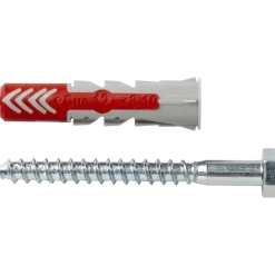 Fischer Universeelplug DuoPower 12x60mm met zeskantschroef 10 stuks