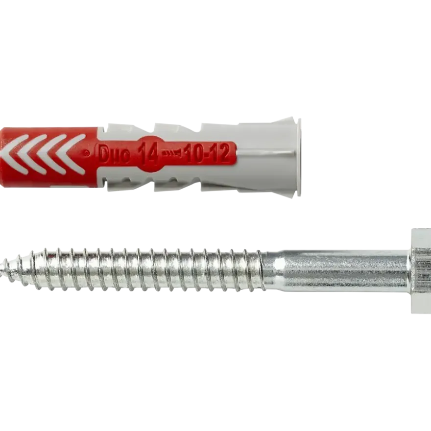 Fischer Universeelplug DuoPower 14x70mm met zeskantschroef 2 stuks
