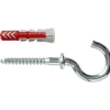 Fischer Universeelplug DuoPower 6x30mm met ronde schroefhaak 6 stuks