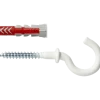 Fischer Universeelplug DuoPower 6x30mm met witte schroefhaak 6 stuks